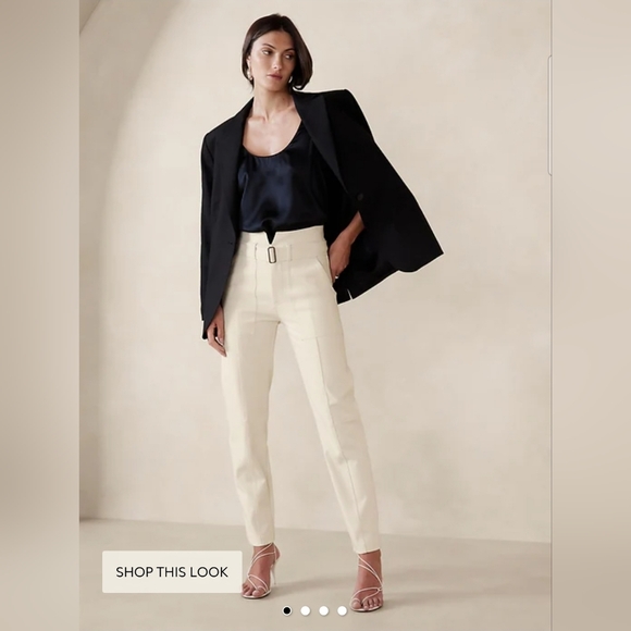 ❤️ NWOT! BANANA REPUBLIC HIGH RISE REFINED BLACK UTILITY PANTS, 2 (26) - Picture 4 of 15